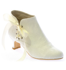 Valeria wedding boots: light ivory