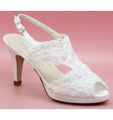 Sandra wedding shoes, light ivory