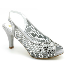 Jenny evening shoes, silver color