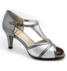 Noelia evening shoes, silver color