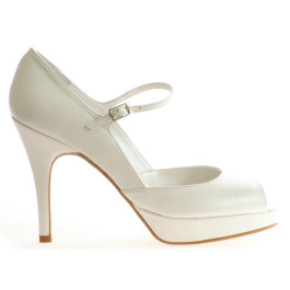 Marilyn 9,5 cm zapatos de novia: blanco roto