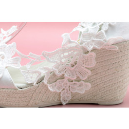 Bohemia 9cm alpargatas de novia encaje