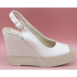 Eulalia 12cm alpargatas de novia: blanco roto