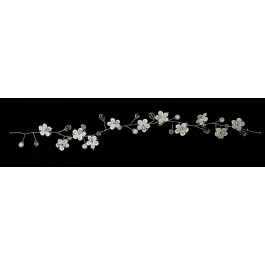 C_59 tiara cinta de novia de flores y pedrería