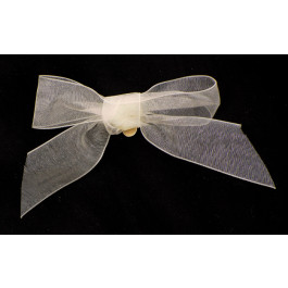 A_19 Lazo de organza, clips para zapato, shoe clip