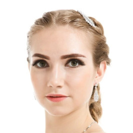 P2 pendientes de novia plateados de pedrería