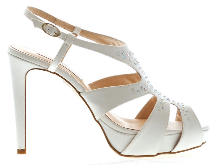 Mireia sandalias de novia con pedrería