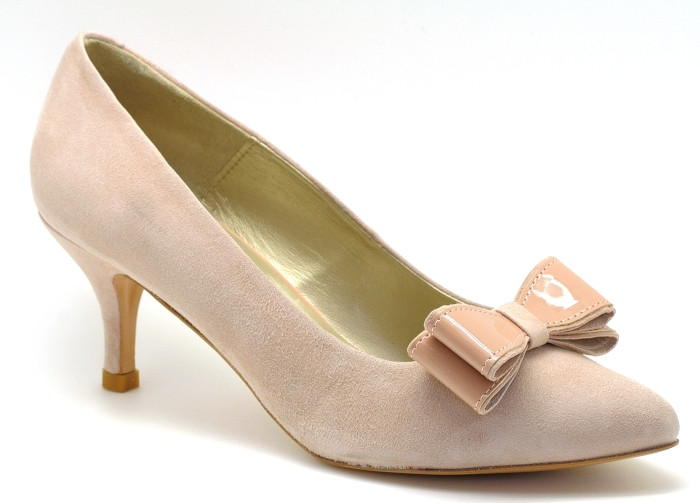 sol zapatos de novia y fiesta nude lazo