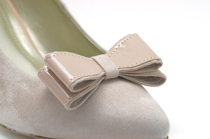 sol zapatos de novia y fiesta nude lazo