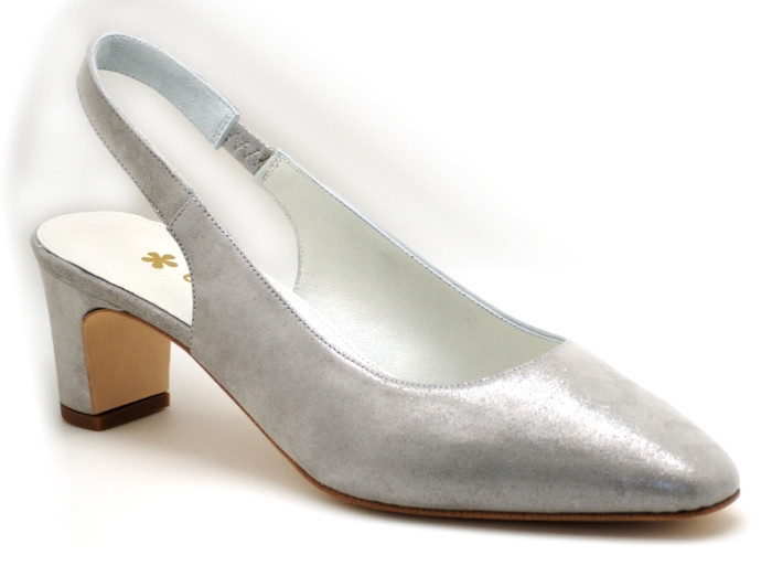 Argenta Zapatos De Madrina Color Plata Zapato Ancho Especial