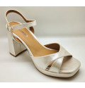 Coral 10cm sandalias de novia cava