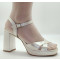 Coral 10cm sandalias de novia cava