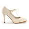 Eugenia zapatos de novia: marfil claro _ wedding shoes: light ivory