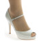 Marilyn 9,5 cm zapatos de novia: blanco roto