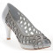 Gina zapatos de fiesta, color gris plata _ evenign shoes, color: silver