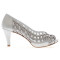 Gina zapatos de fiesta, color gris plata _ evenign shoes, color: silver