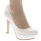Venus zapatos de novia de encaje, blanco roto