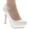 Venus zapatos de novia de encaje, blanco roto