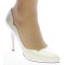 Escarlata zapatos de novia blanco roto