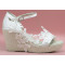 Bohemia 9cm alpargatas de novia encaje