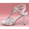 Agripina zapato de novia; blanco roto y plata