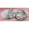 Agripina zapato de novia; blanco roto y plata