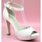 Juno liso zapatos de novia blanco roto