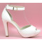 Juno liso zapatos de novia blanco roto