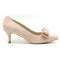 Sol zapatos de novia y fiesta nude lazo