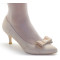 Sol zapatos de novia y fiesta nude lazo