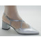 Evelyn zapato de fiesta ancho especial plata
