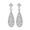 P2 pendientes de novia plateados de pedrería